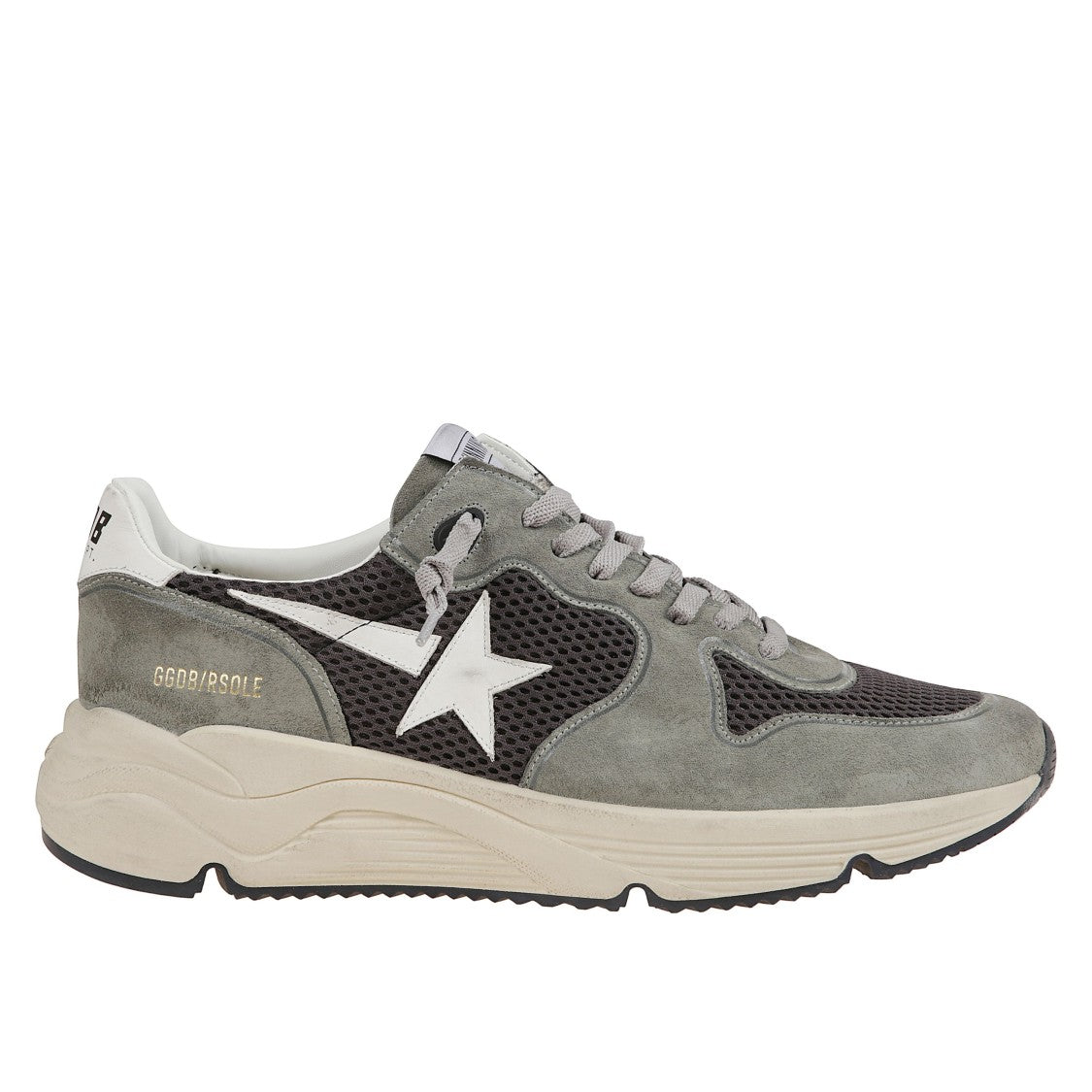Golden Goose Green Suede Running Sneakers