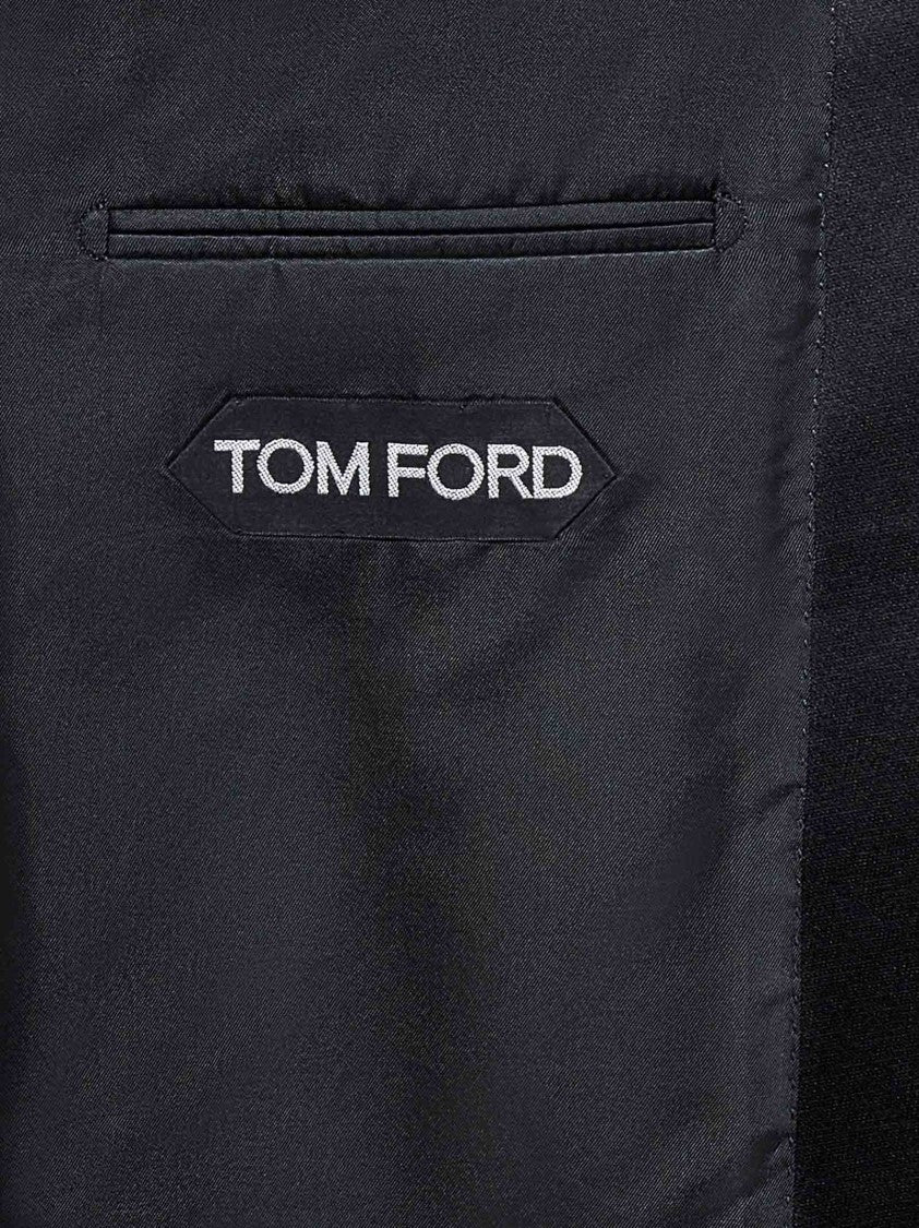 Tom Ford Black Double-Breasted Tuxedo Blazer