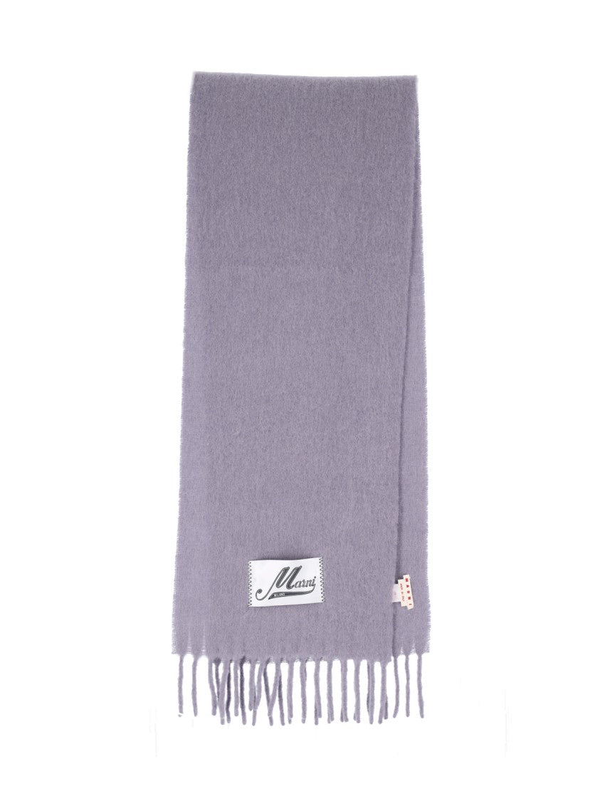 Marni Viola Alpaca Blend Fringed Scarf
