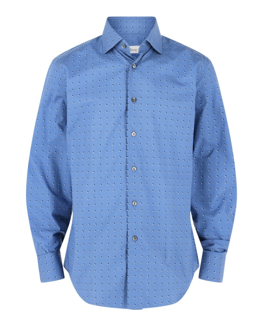 Brioni Micro-Check Button-Up Shirt