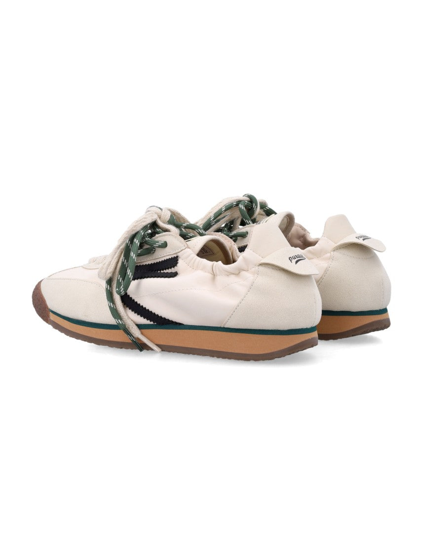Puraai Contemporary Retro-Running Sneakers With Suede Inserts