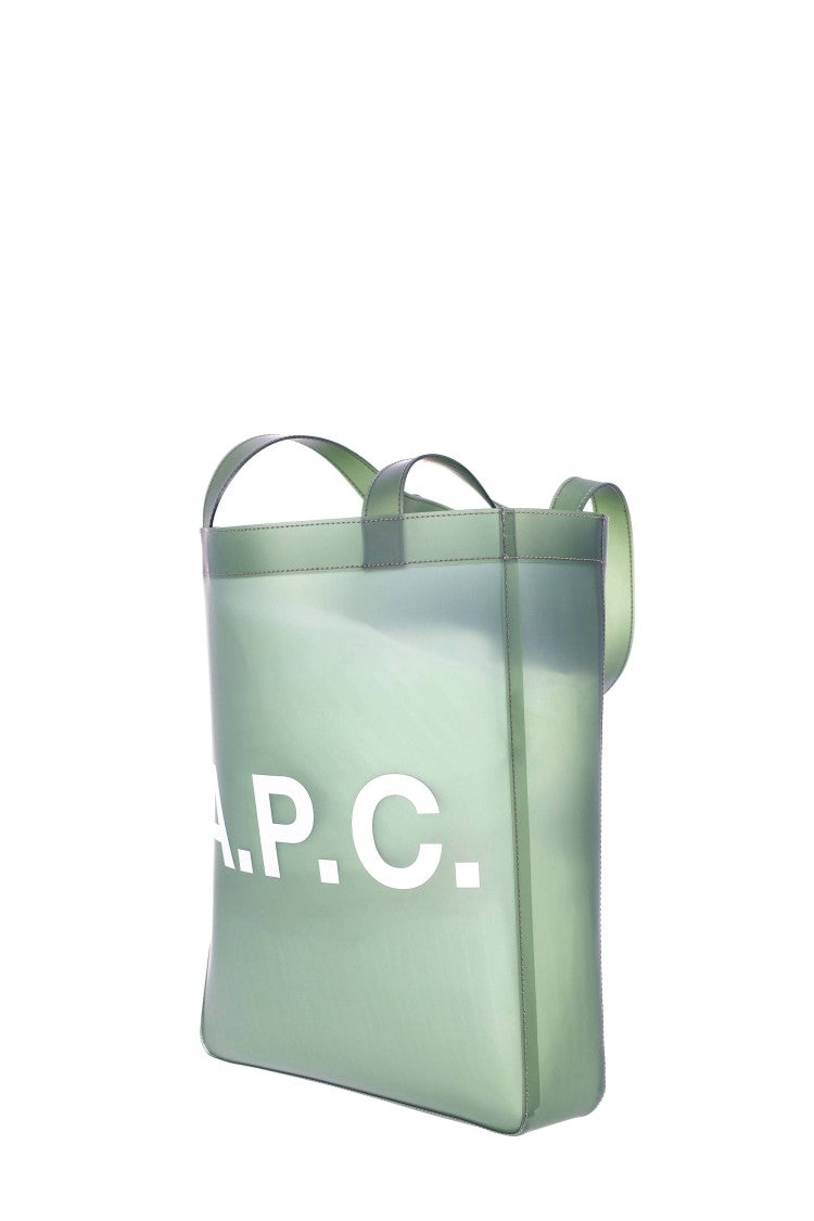 A.P.C. Lou Transparent Kaki Tote Bag