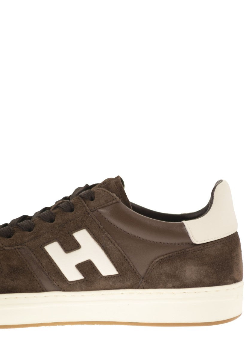 Hogan H668 - H-Tv Leather And Suede Trainers