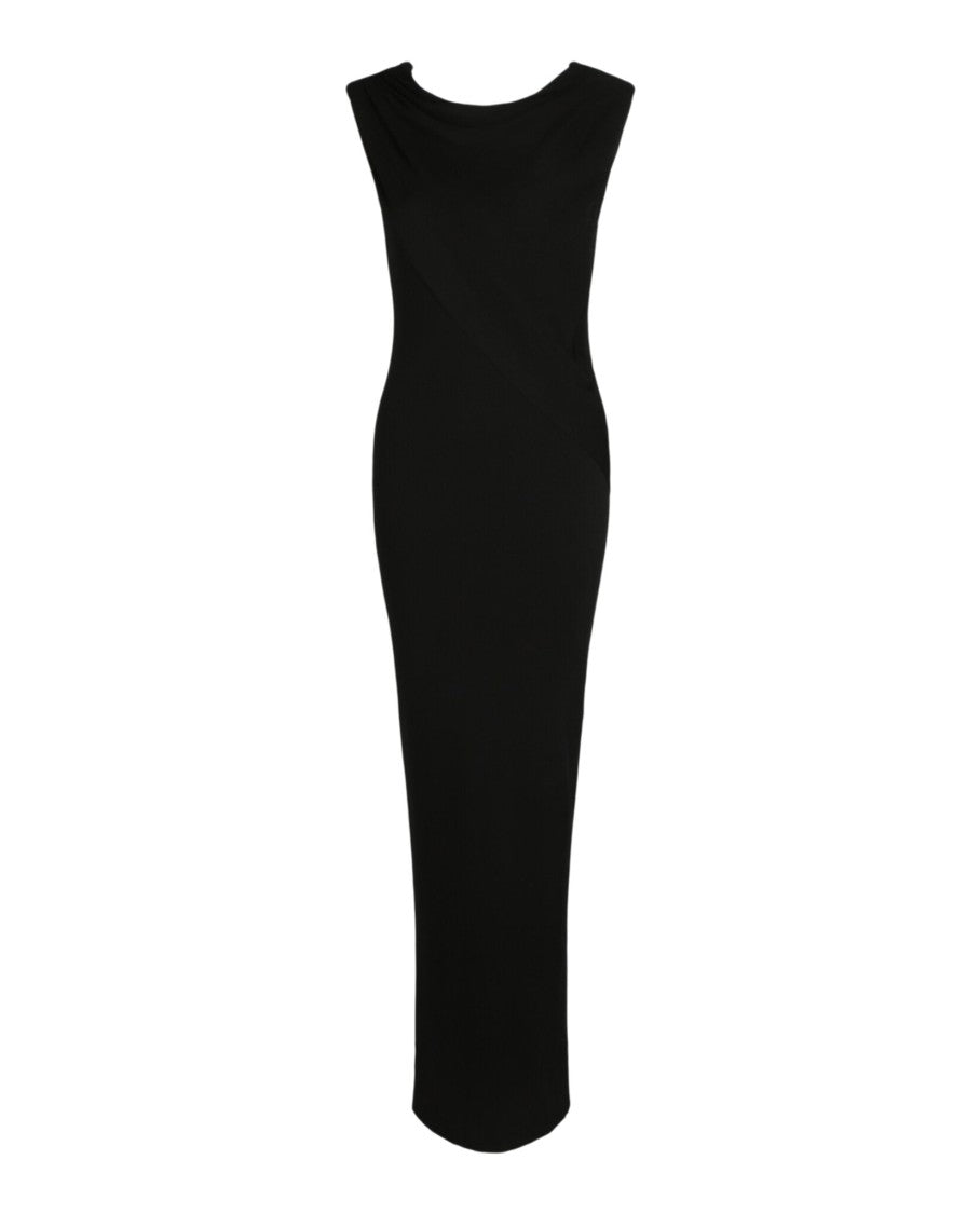 Givenchy Cowl-Neck Maxi Dress With Ribbed Stretch Fabric Construction