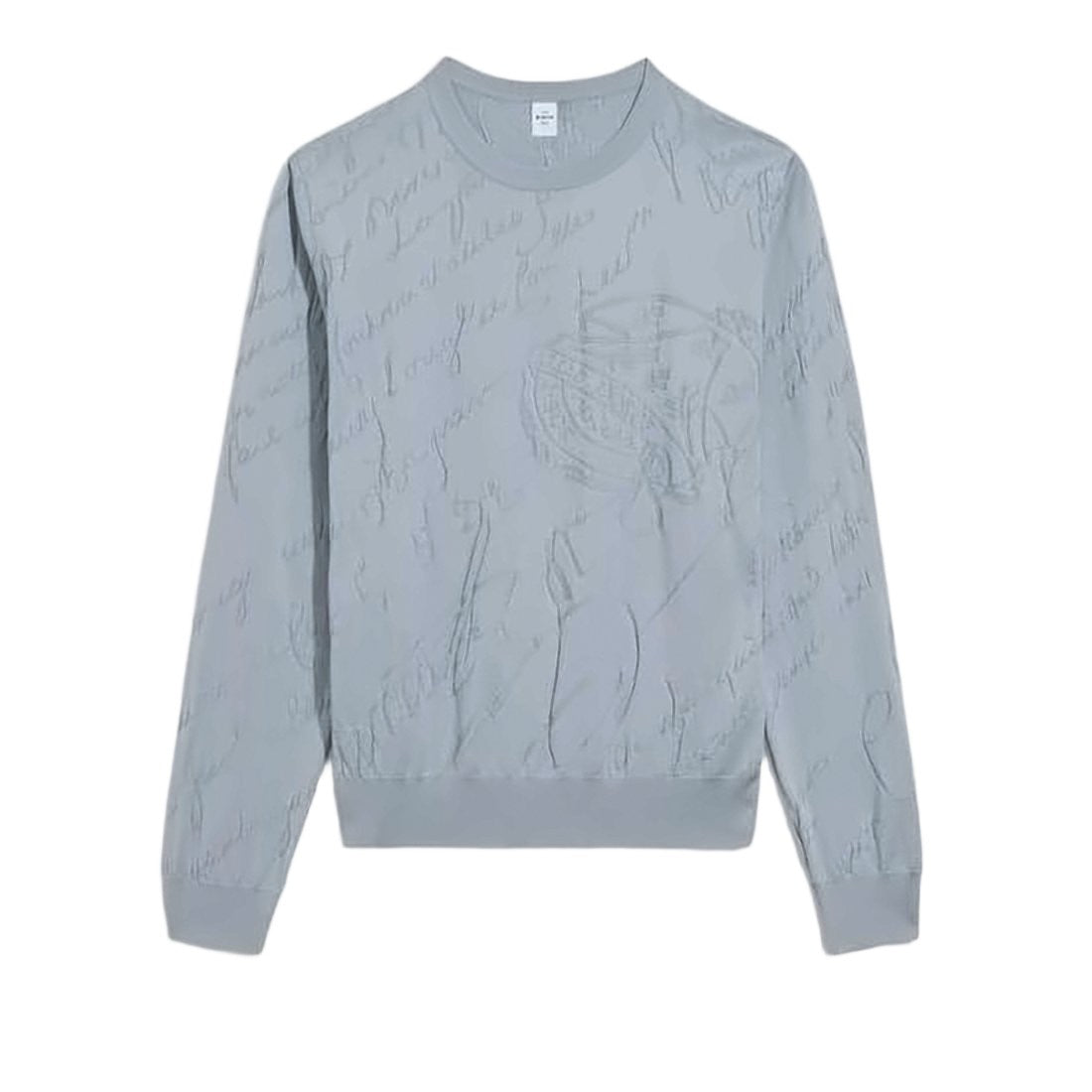 Berluti Embossed Pattern Silk-Cotton Blend Berluti Sweater