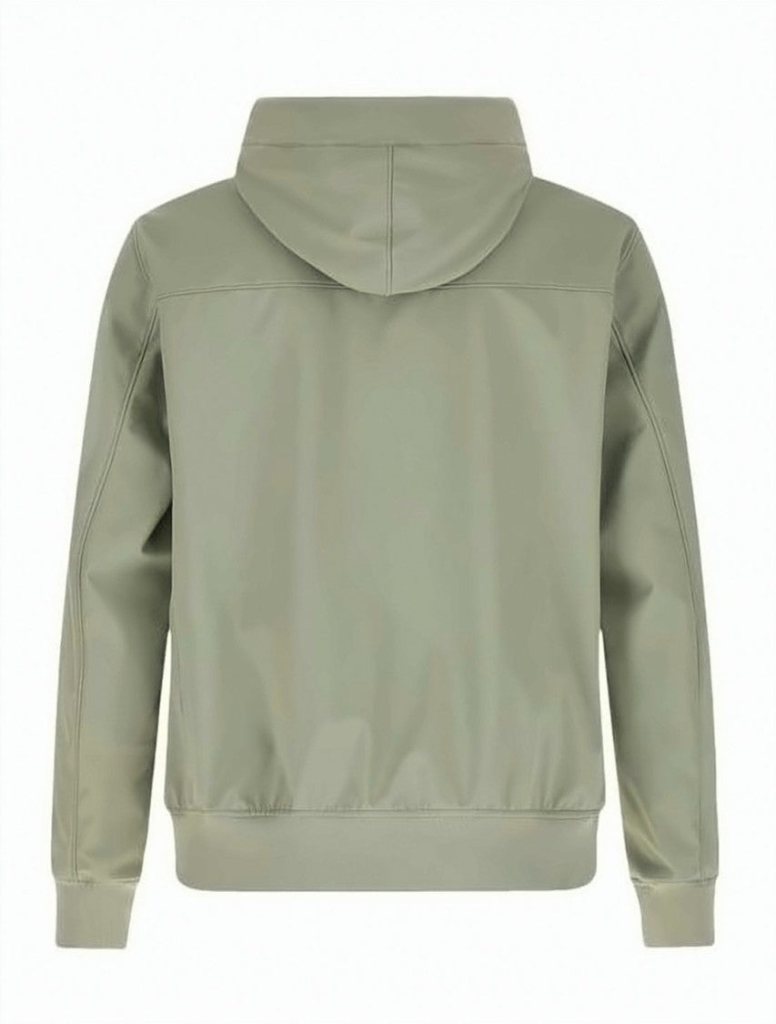 Stone Island Hooded Jacket With Snap Button Closure