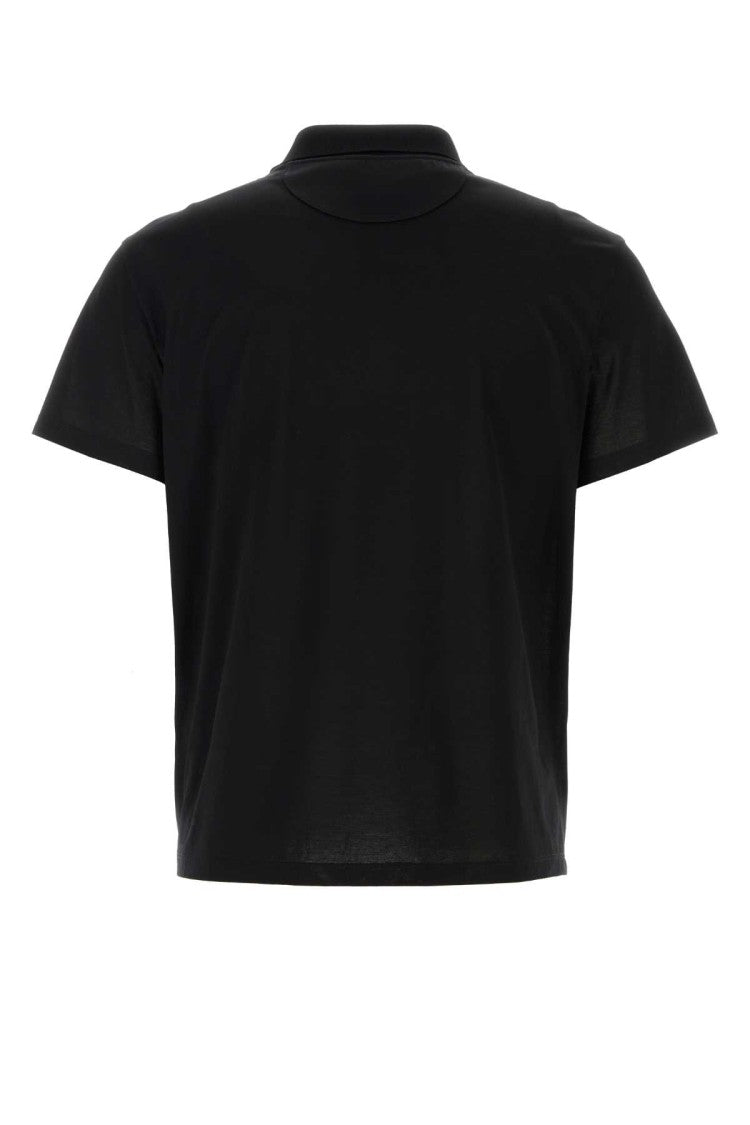 Valentino Garavani Black Cotton Polo Shirt