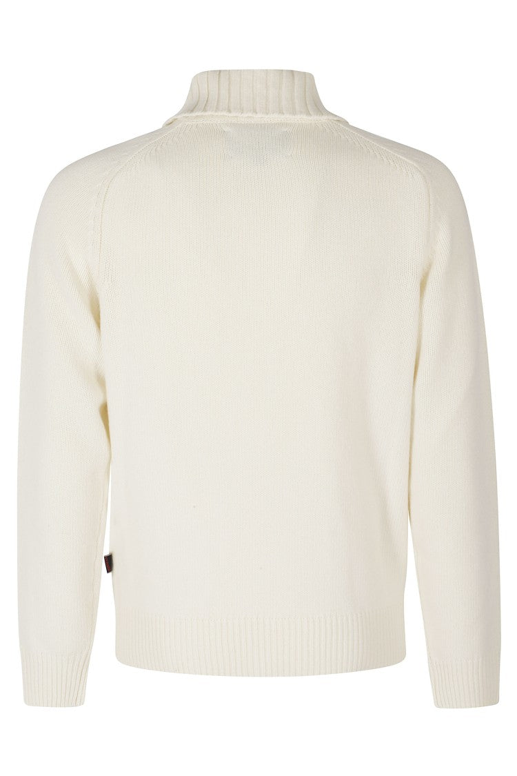 Sebago Unisex Wool Blend Sweater With Maritime-Inspired Open Collar
