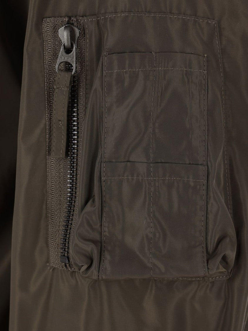 Aspesi Brown Oversized Zip Pocket Military Jacket