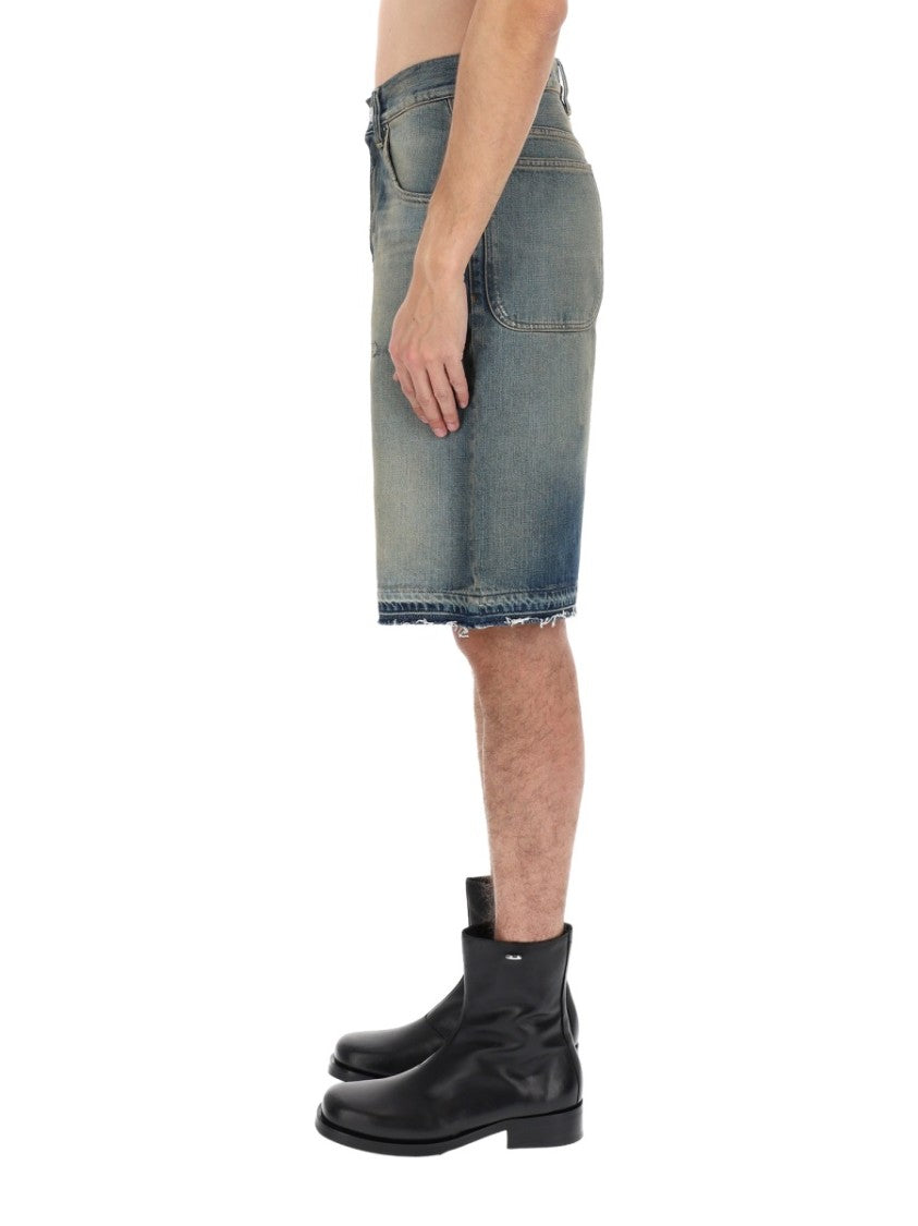 Sunflower Neutrals Wide Fit Faded Denim Shorts