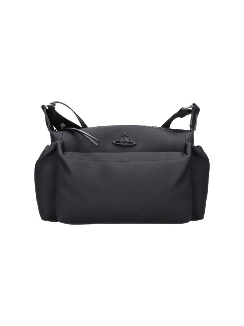 Vivienne Westwood Lee Adjustable Orb Black Shoulder Bag