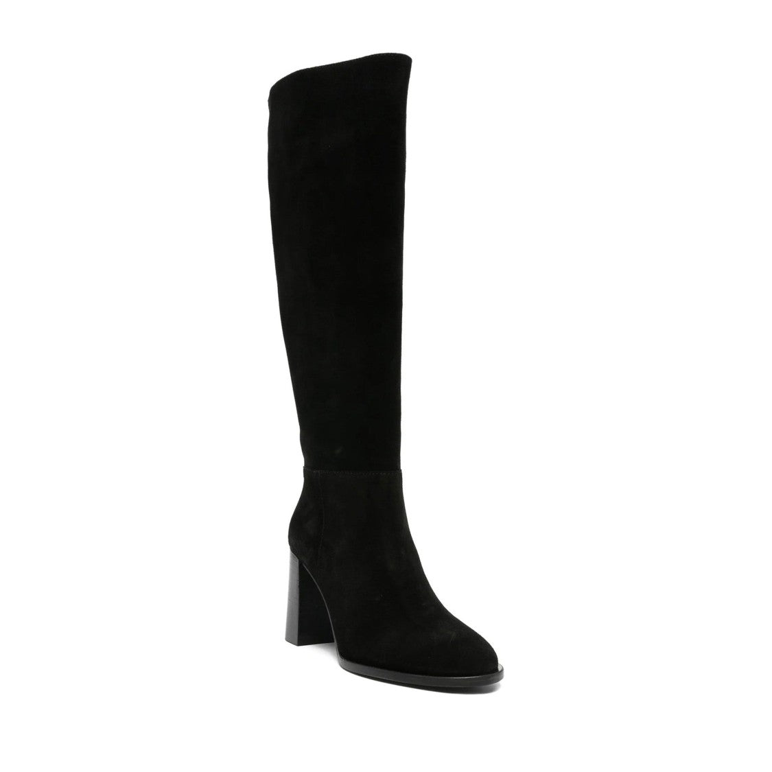 Adrianna Feretti Black Block Heel Suede Boots