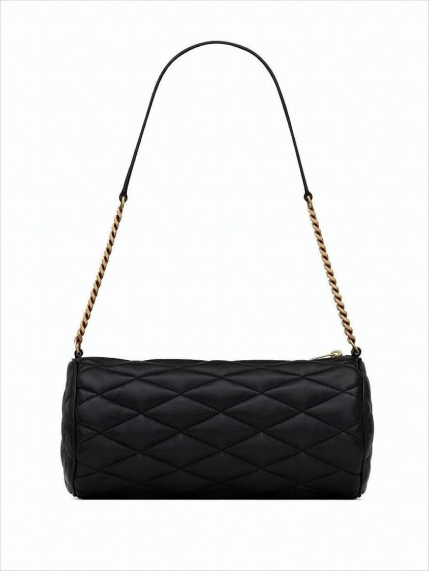 Saint Laurent Quilted Lambskin Shoulder Bag With Gold-Tone Chain Strap