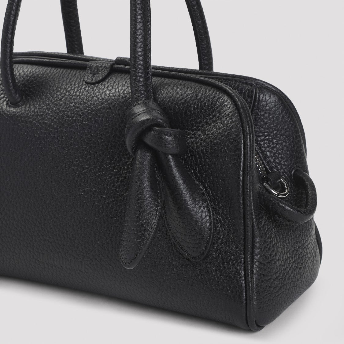 Jacquemus Black Grained Leather Le Petit Turismo Handbag