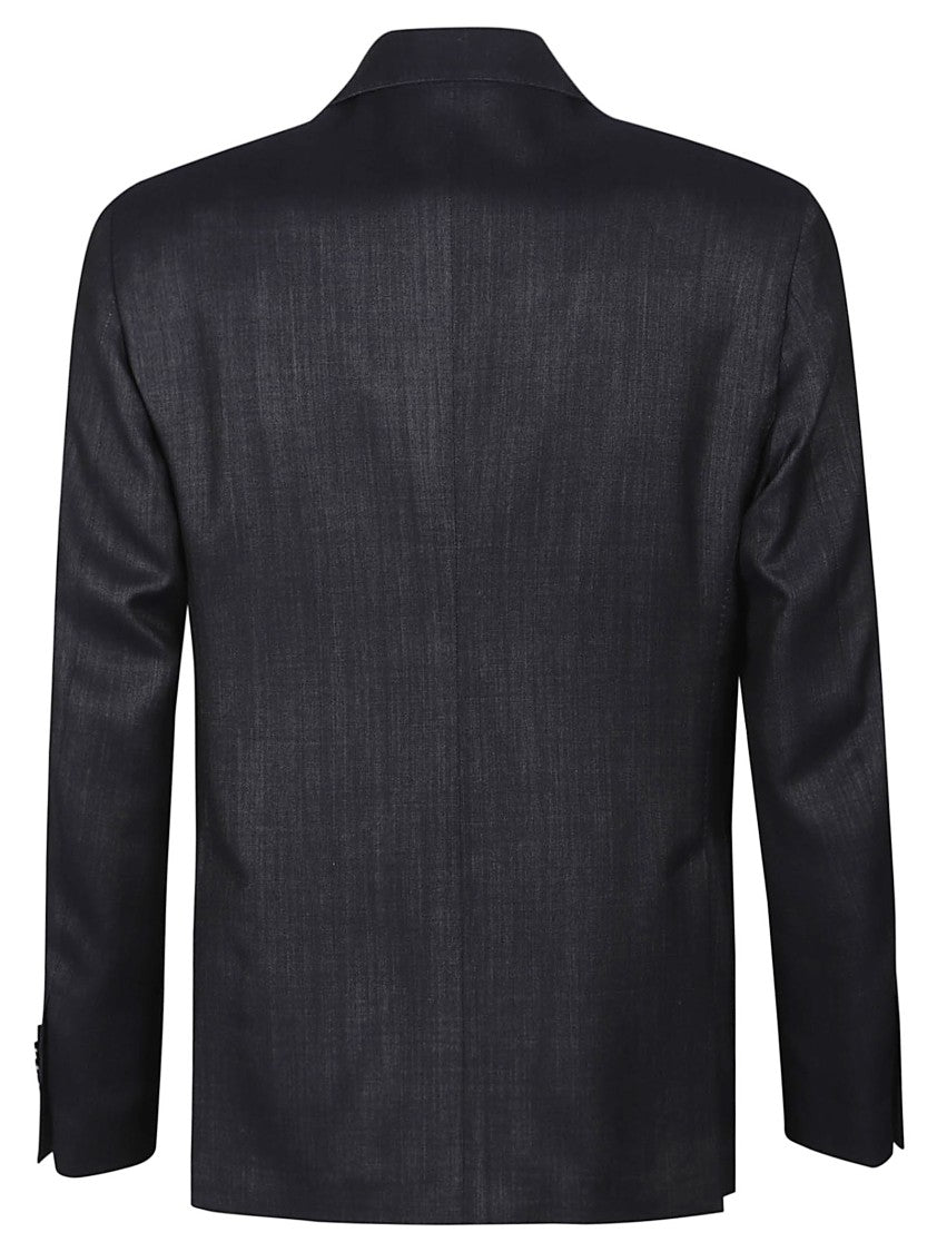 Lardini Double-Breasted Iconic Wool-Blend Blazer