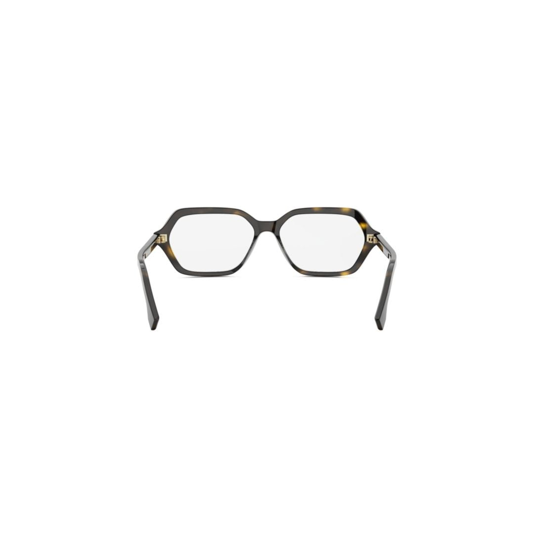 Fendi Fe50125i Geometric Hexagonal Tortoiseshell Sunglasses