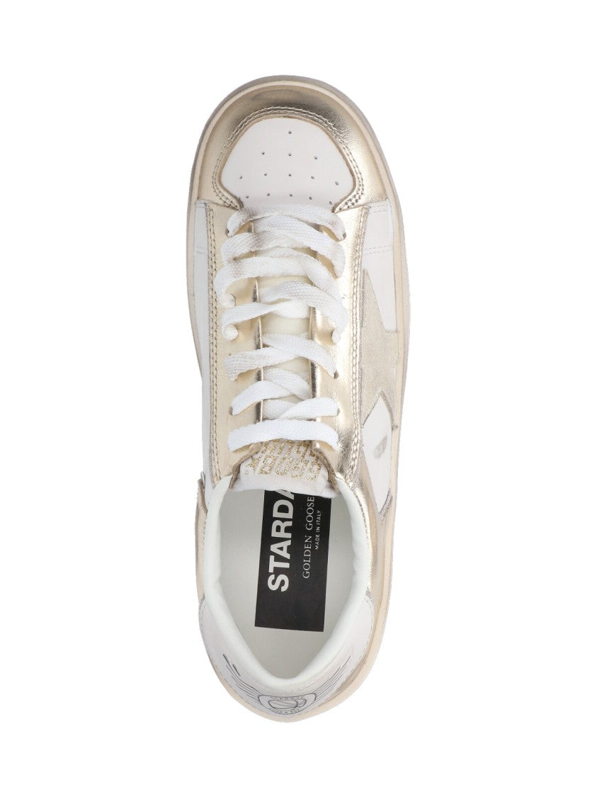 Golden Goose White Stardan Calf Leather Sneakers