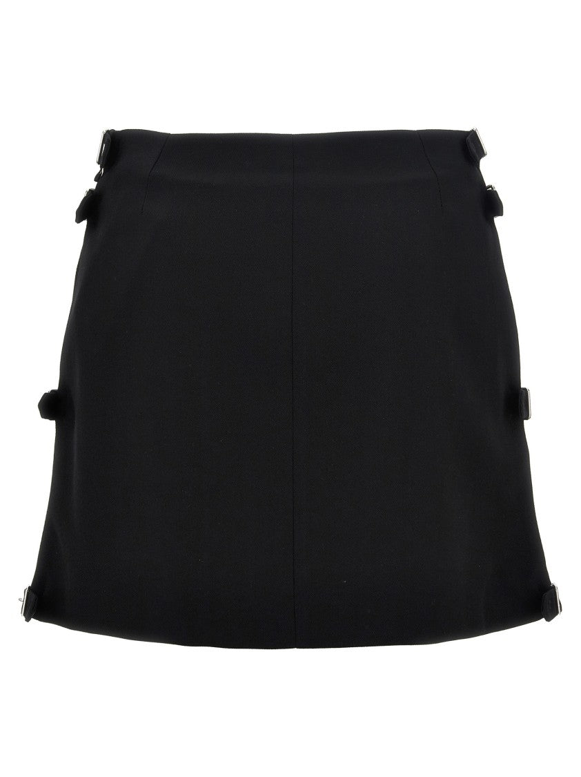 Courrèges Multi Sangle Wool Mini' Skirt