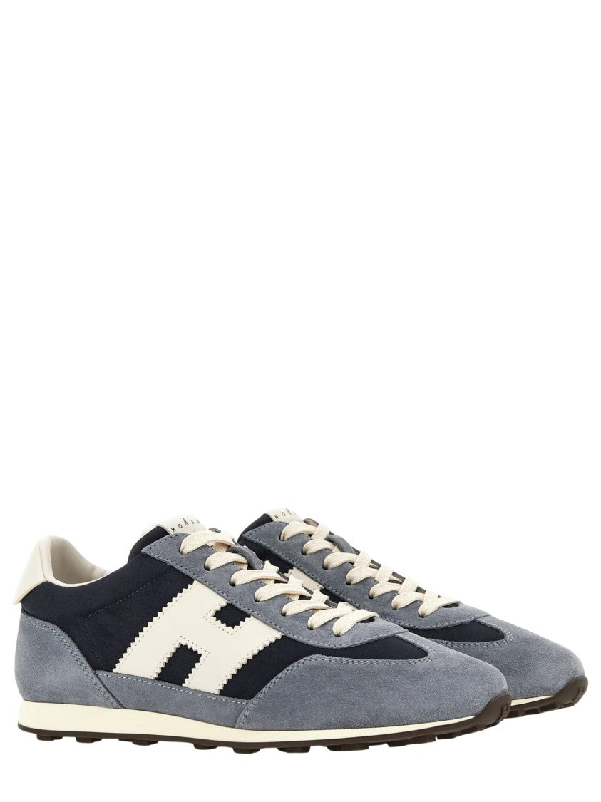 Hogan Suede-Fabric Zigzag Athletic Sneakers