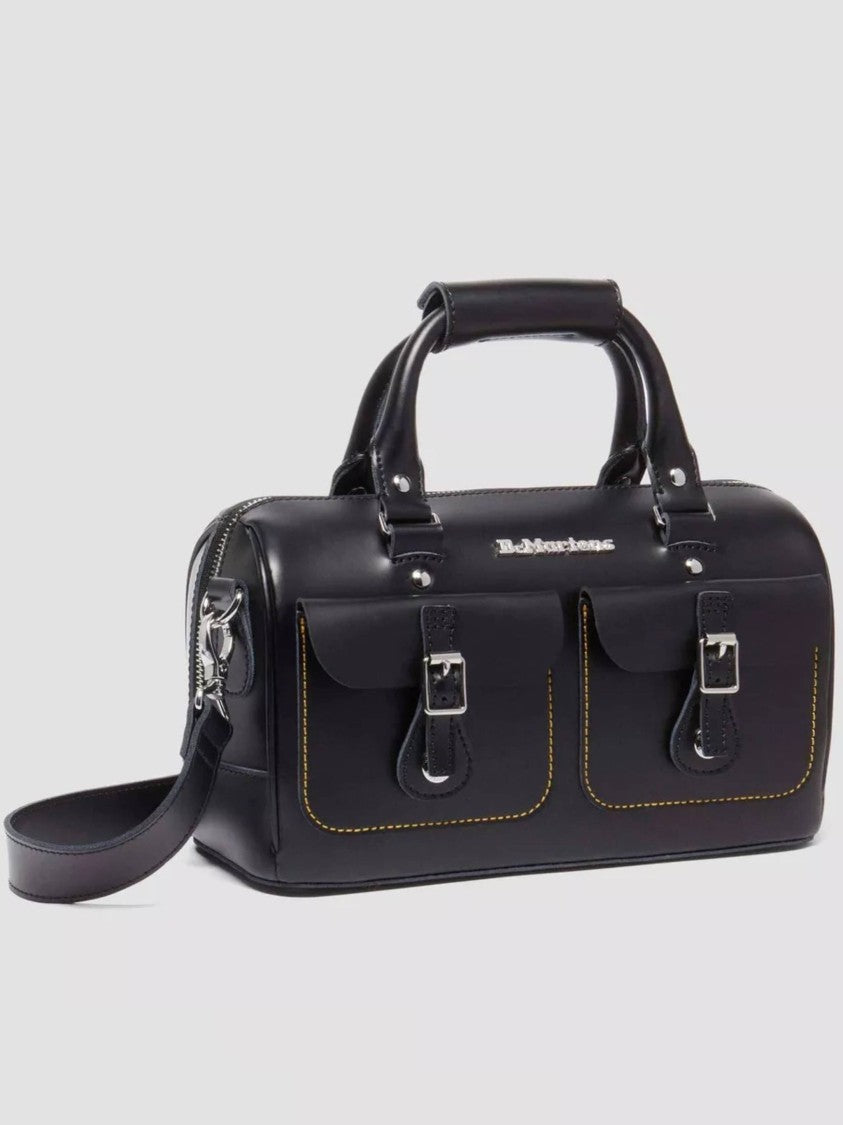 Dr. Martens Black Top Handle Smooth Leather Bag