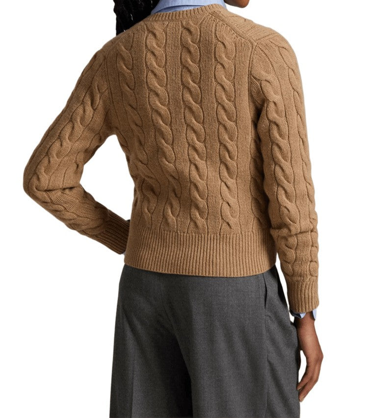 Polo Ralph Lauren Hip-Length Italian Wool-Cashmere Blend Cardigan