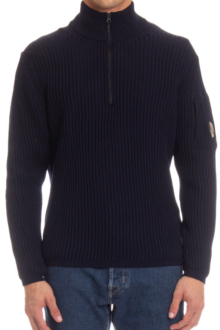 C.P. Company Half-Zip Wool Costa Inglese Sweater