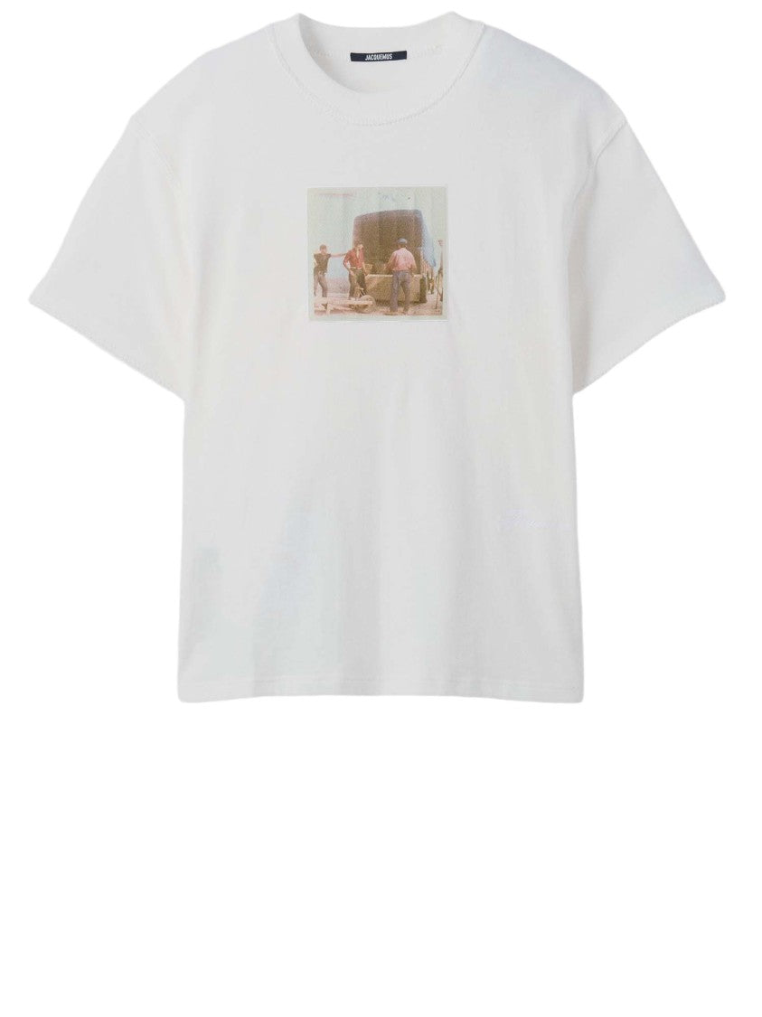 Jacquemus White Cotton Graphic T-Shirt