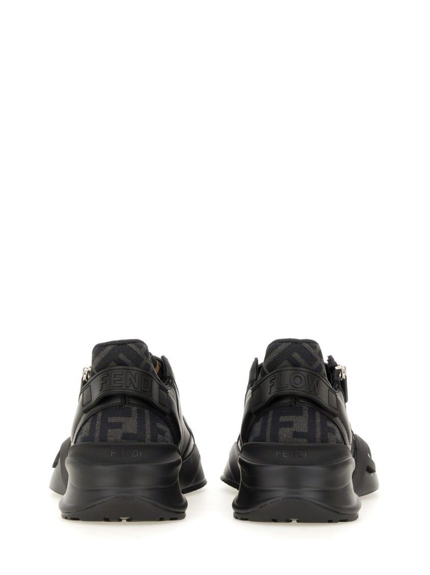 Fendi Fendi Flow Low-Top Leather Sneakers