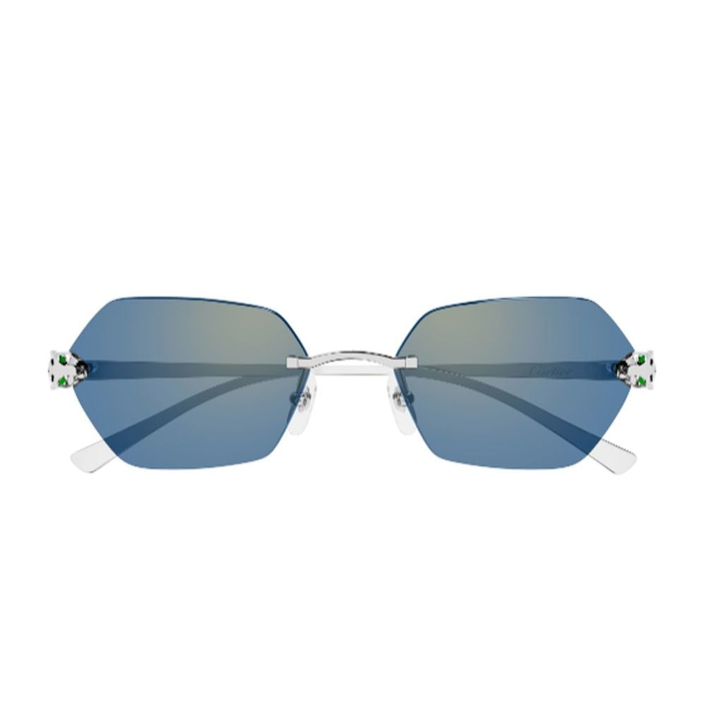 Cartier Geometric Rimless Sunglasses With Panthère Details