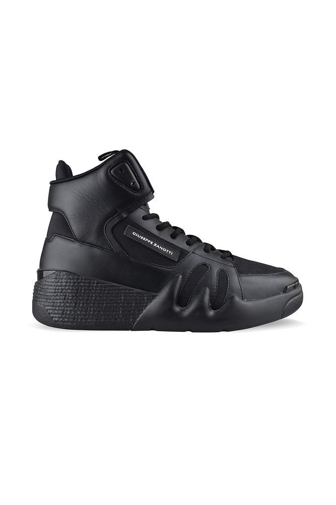 Giuseppe Zanotti Black Leather High-Top Sneakers