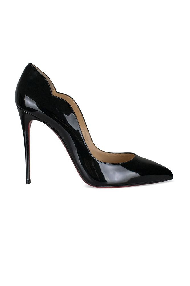 Christian Louboutin Black Patent Leather Hot Chick Pumps