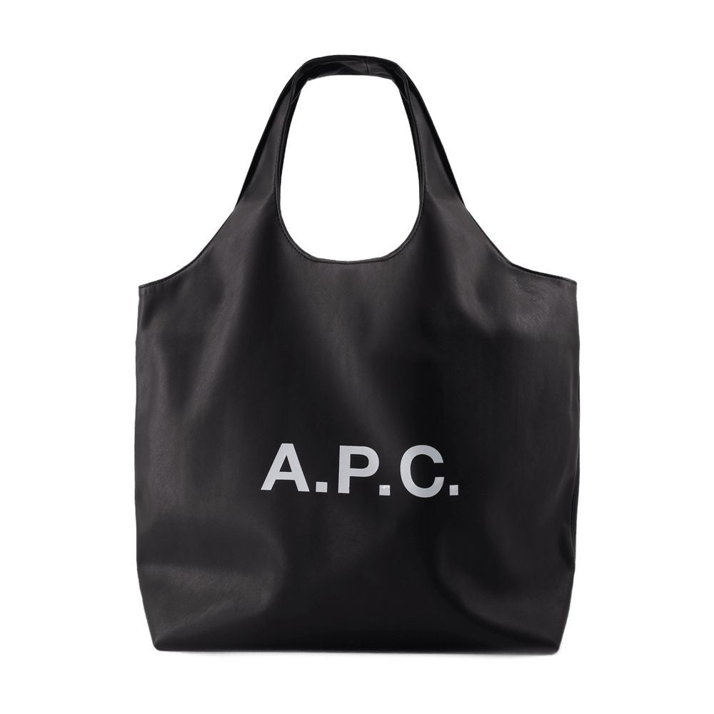 A.P.C. Spacious Black Synthetic Leather Tote
