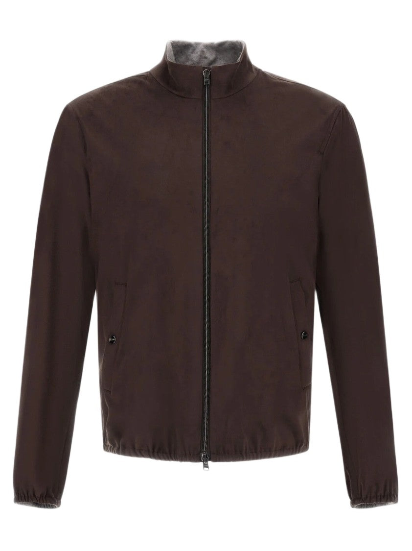 Herno Microfiber Suede Jacket With Innovative Details