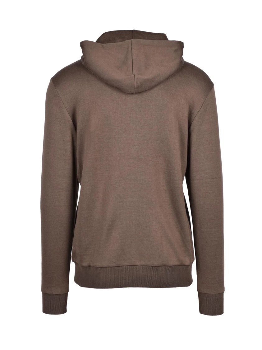 Eleventy Functional Zip Sweatshirt With Hood And Kangaroo Pocket