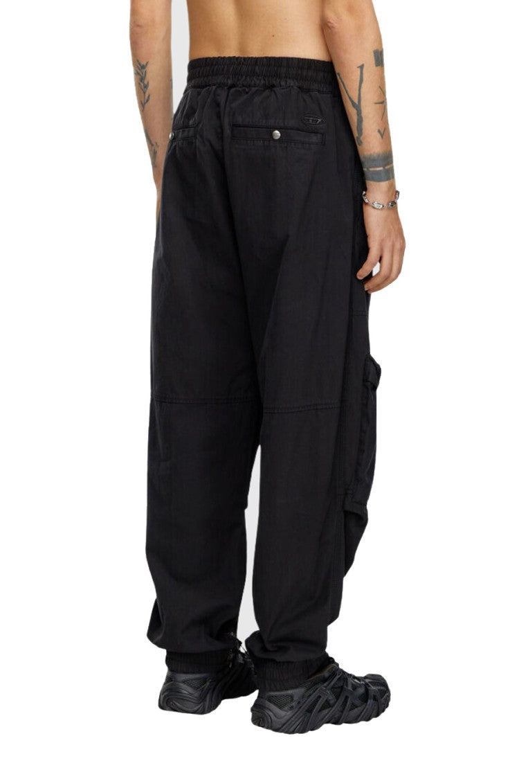 Diesel Multicolor Relaxed Fit Trousers With Drawstring Waist