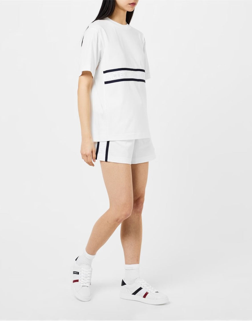 Moncler Stripe Detail Logo Shorts