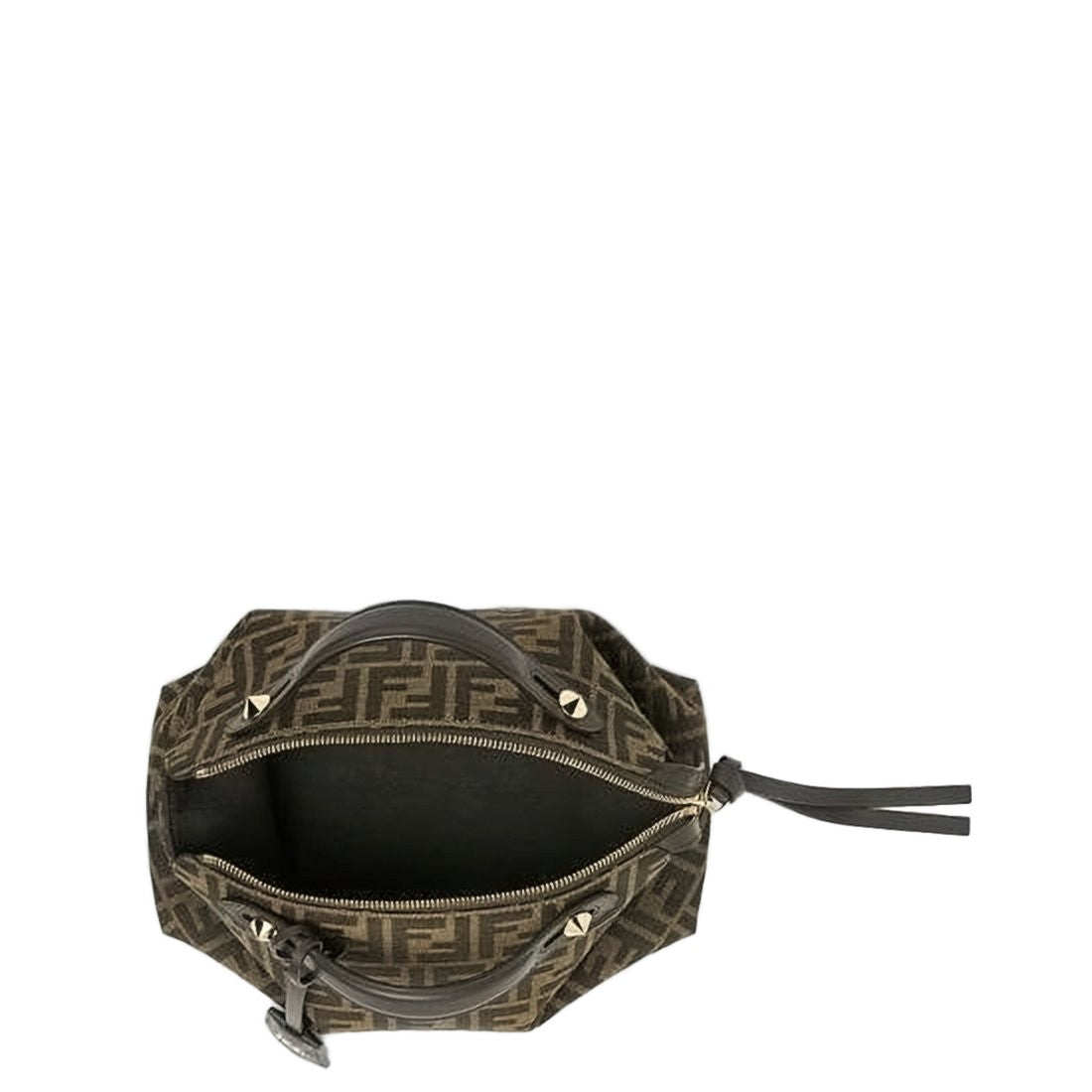 Fendi Rectangular Monogram Crossbody Bag With Gold-Tone Accents