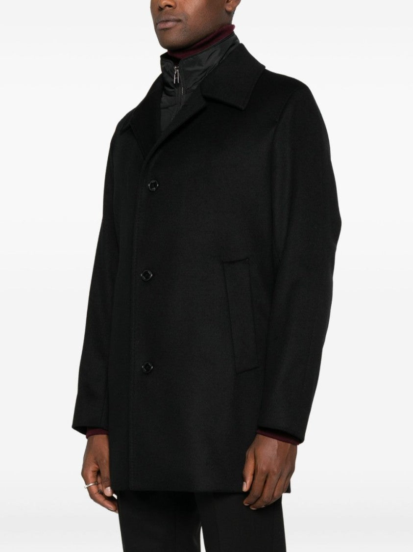 Boss Mid-Length Wool-Cashmere Blend Coat