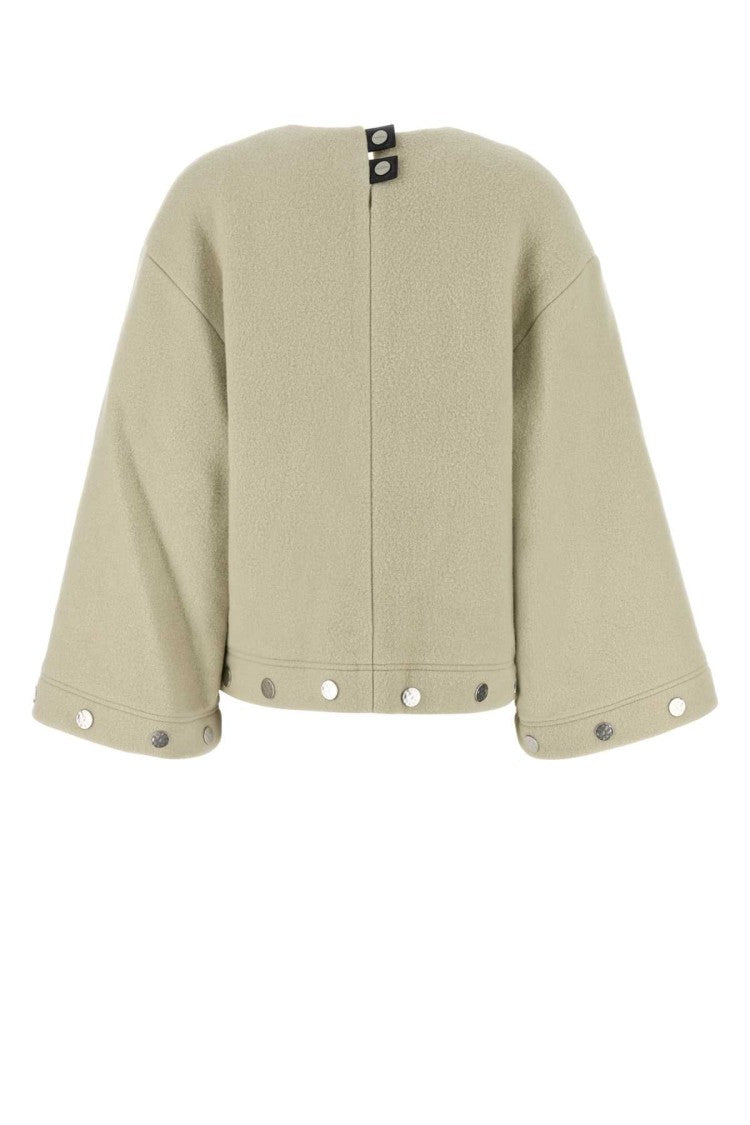 Nanushka Sand Wool Blend Oversize Anwen Blouse