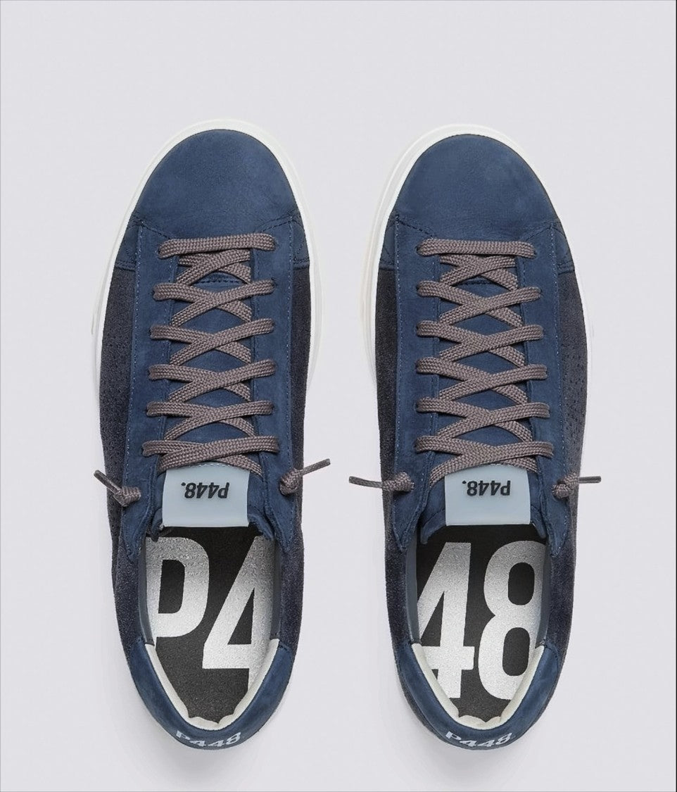 P448 Low-Top Sneakers With Blue Suede Upper