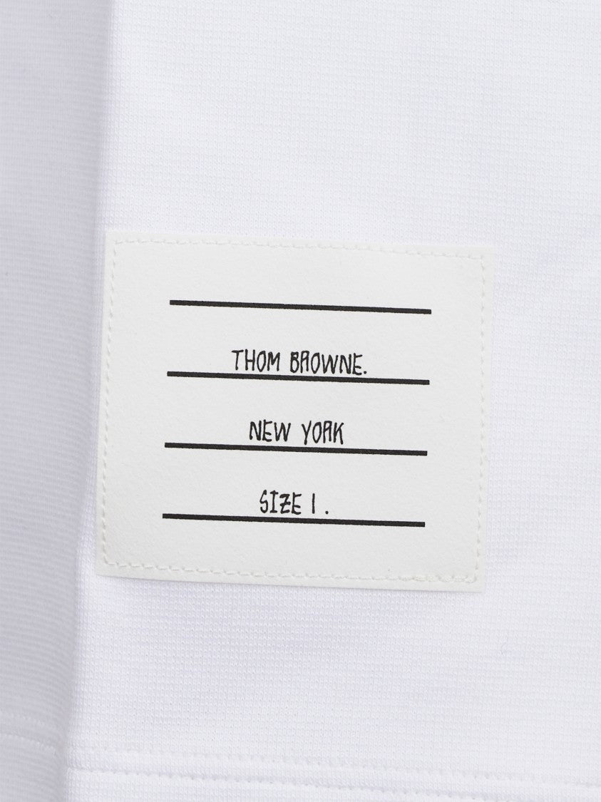 Thom Browne Minimalist White Milano Cotton Tee