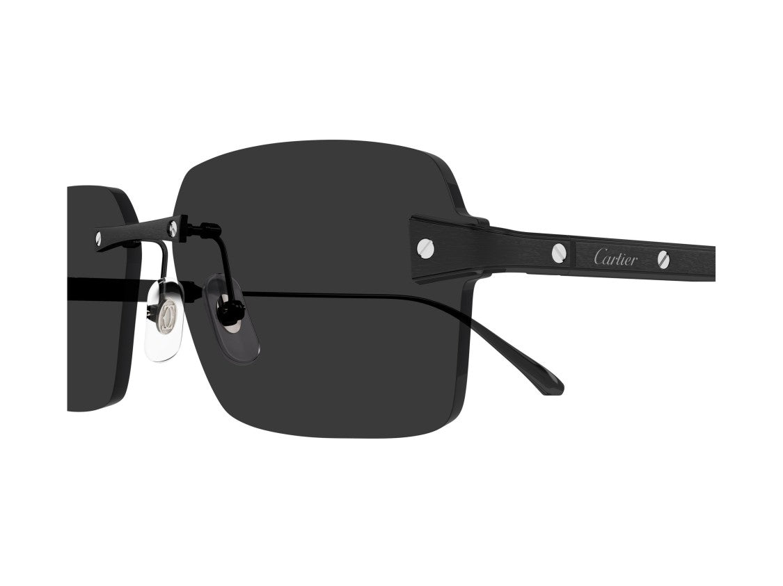 Cartier Black Ct0652s Rimless Titanium Sunglasses
