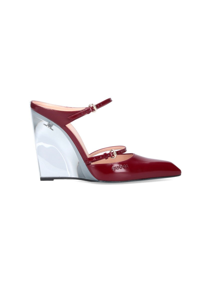 Gucci Wedge Sabots – Red