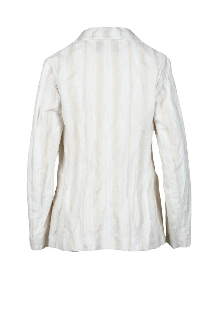 Fabiana Filippi Jacket Cotton Metallic Fiber - White/Beige