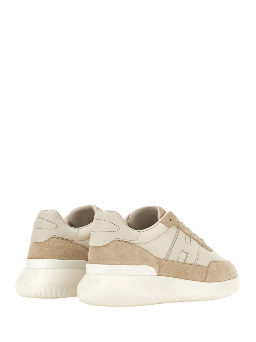 Hogan Beige Suede Overlay Sneakers
