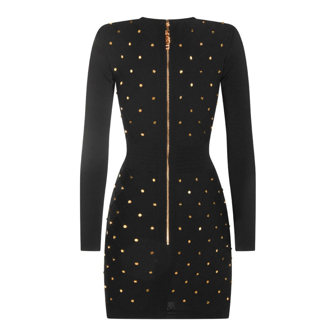 Elisabetta Franchi Studded Mini Dress With Round Collar