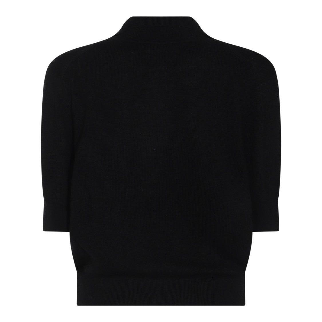 Khaite Black Cashmere Polo Shirt