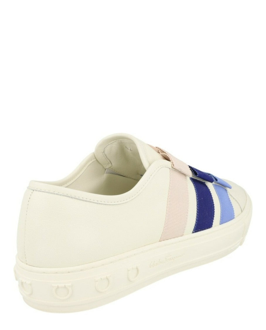 Ferragamo Nataly Calfskin Leather Low-Top Sneakers