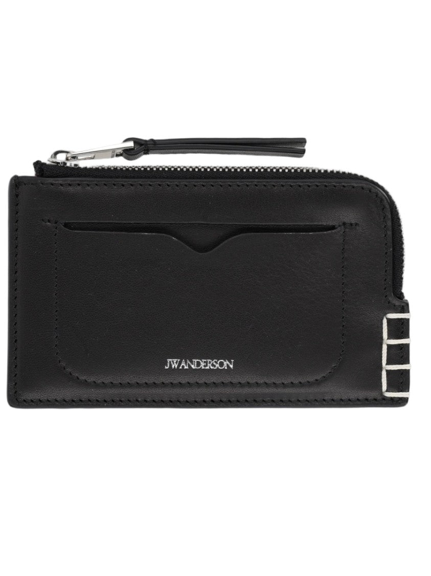 J. W. Anderson Black Zip-Around Leather Wallet