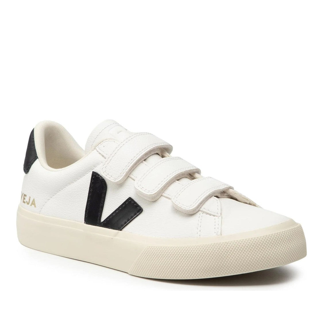 Veja White Recife Leather Velcro Sneakers